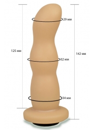 Телесная рельефная насадка Harness - 14,2 см. - LOVETOY (А-Полимер) - купить с доставкой в Волгограде
