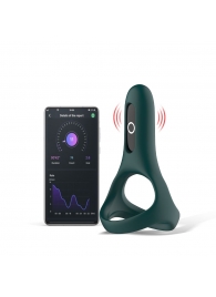 Изумрудное виброкольцо Magic Motion Rise с подхватом мошонки - Magic Motion - в Волгограде купить с доставкой