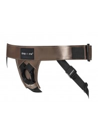 Бронзовый пояс для насадок Curious Harness - Strap-on-me - купить с доставкой в Волгограде