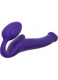 Фиолетовый безремневой страпон Silicone Bendable Strap-On - size M - Strap-on-me - купить с доставкой в Волгограде