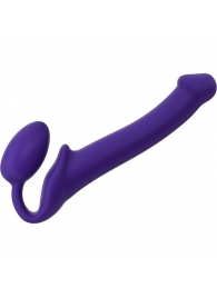Фиолетовый безремневой страпон Silicone Bendable Strap-On - size M - Strap-on-me - купить с доставкой в Волгограде