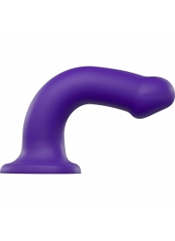 Фиолетовый фаллоимитатор-насадка Strap-On-Me Dildo Dual Density size L - 19 см. - Strap-on-me - купить с доставкой в Волгограде