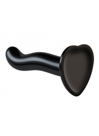 Черный фаллоимитатор-насадка Strap-On-Me P G spot Dildo size S - 16,4 см. - Strap-on-me - купить с доставкой в Волгограде