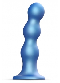 Голубая насадка Strap-On-Me Dildo Plug Balls size S - Strap-on-me - купить с доставкой в Волгограде