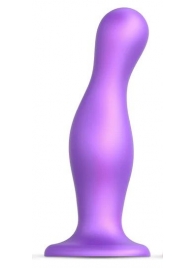 Фиолетовая насадка Strap-On-Me Dildo Plug Curvy size L - Strap-on-me - купить с доставкой в Волгограде