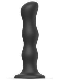 Черная насадка Strap-On-Me Dildo Geisha Balls size M - Strap-on-me - купить с доставкой в Волгограде