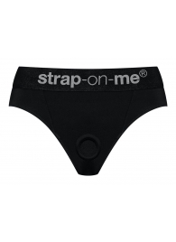 Черные трусики для насадок Heroine Lingerie Harness - size L - Strap-on-me - купить с доставкой в Волгограде