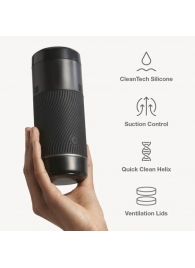 Черный мастурбатор с контролем всасывания Arcwave Pow Stroker - Arcwave - в Волгограде купить с доставкой