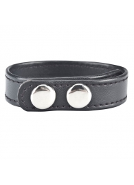 Кольцо на пенис SNAP COCK RING из искусственной кожи на клепках - BlueLine - в Волгограде купить с доставкой