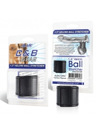 Хомут-утяжка для мошонки из искусственной кожи на липучке VELCRO BALL STRETCHER- 4 см. - BlueLine - в Волгограде купить с доставкой
