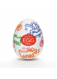 Мастурбатор-яйцо Keith Haring EGG STREET - Tenga - в Волгограде купить с доставкой