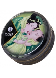 Массажная свеча Exotic Green Tea с ароматом зелёного чая - 30 мл. - Shunga - купить с доставкой в Волгограде