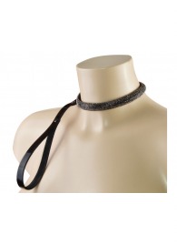 Эффектный сверкающий ошейник с поводком  Гламур - Sitabella - купить с доставкой в Волгограде