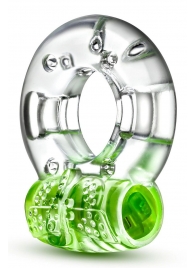 Зеленое эрекционное виброкольцо Arouser Vibrating C-Ring - Blush Novelties - в Волгограде купить с доставкой