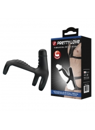 Черная вибронасадка на пенис Vibrating Penis Sling - Baile - в Волгограде купить с доставкой