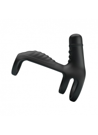 Черная вибронасадка на пенис Vibrating Penis Sling - Baile - в Волгограде купить с доставкой