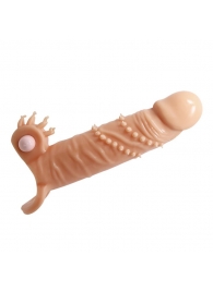 Телесная удлиняющая вибронасадка Penis Sleeve Connor - 17 см. - Baile - в Волгограде купить с доставкой