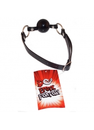 Силиконовый черный кляп-шарик на ремне Black Ballgag - Erotic Fantasy - купить с доставкой в Волгограде