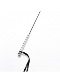 Черный кожаный стек с гладкой ручкой - 55 см. - Crazy Handmade - купить с доставкой в Волгограде