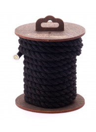 Черная хлопковая веревка для бондажа на катушке - 5 м. - Crazy Handmade - купить с доставкой в Волгограде