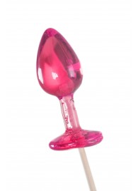 Розовый леденец  в форме анальной втулки со вкусом айриш крим - 29 гр. - Sosuчki - купить с доставкой в Волгограде