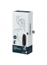 Черный мастурбатор с вибрацией Power Masturbator - Satisfyer - в Волгограде купить с доставкой