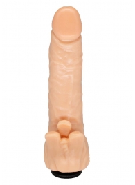 Телесная гелевая насадка-фаллос с клиторальными лепестками - 18,5 см. - LOVETOY (А-Полимер) - купить с доставкой в Волгограде