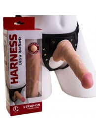 Страпон Harness из двух предметов: регулируемые трусики и насадка-фаллос - 17,5 см. - LOVETOY (А-Полимер) - купить с доставкой в Волгограде