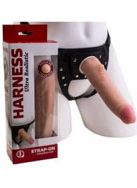 Реалистичный страпон Harness из трусиков и насадки-фаллоса - 18,5 см. - LOVETOY (А-Полимер) - купить с доставкой в Волгограде