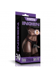 Женский темнокожий страпон Easy Strapon Set 7 Inch - 18 см. - Lovetoy - купить с доставкой в Волгограде