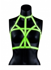 Портупея Bra Harness с неоновым эффектом - размер L-XL - Shots Media BV - купить с доставкой в Волгограде