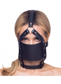 Черный намордник с кляпом-шаром Head Harness With A Gag - Orion - купить с доставкой в Волгограде