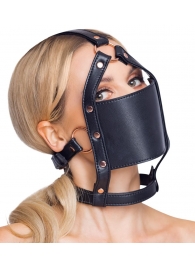 Черный намордник с кляпом-шаром Head Harness With A Gag - Orion - купить с доставкой в Волгограде