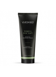 Массажный легкий крем WICKED Sage plus Sea Salt - 120 мл. - Wicked - купить с доставкой в Волгограде