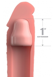 Телесная насадка-удлинитель 1 Inch Silicone X-tension - 17,8 см. - Pipedream - в Волгограде купить с доставкой