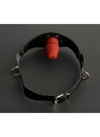 Кляп-фаллос на чёрных ремешках - Sitabella - купить с доставкой в Волгограде