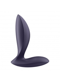 Фиолетовый анальный вибростимулятор Power Plug - Satisfyer - в Волгограде купить с доставкой