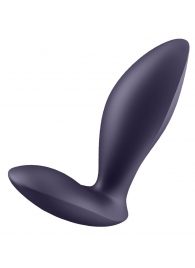 Фиолетовый анальный вибростимулятор Power Plug - Satisfyer - в Волгограде купить с доставкой