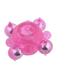 Эрекционное кольцо c бусинками - Toyfa Basic - в Волгограде купить с доставкой