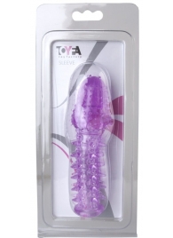 Фиолетовая насадка, удлиняющая половой член - 13,5 см. - Toyfa Basic - в Волгограде купить с доставкой
