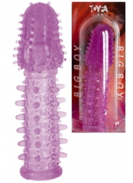 Фиолетовая насадка, удлиняющая половой член - 13,5 см. - Toyfa Basic - в Волгограде купить с доставкой