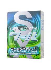 Презервативы Sagami Xtreme Mint с ароматом мяты - 3 шт. - Sagami - купить с доставкой в Волгограде