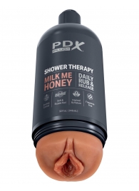 Мастурбатор-вагина цвета карамели Shower Therapy Milk Me Honey - Pipedream - в Волгограде купить с доставкой