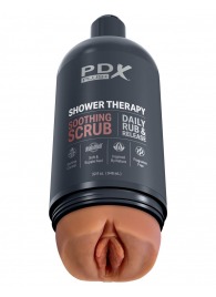 Мастурбатор-вагина цвета карамели Shower Therapy Soothing Scrub - Pipedream - в Волгограде купить с доставкой