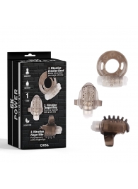 Набор из 3 дымчатых эрекционных колец с вибрацией Teasers Ring Kit - Chisa - в Волгограде купить с доставкой