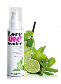 Съедобное согревающее массажное масло Love Me Tender Mojito с ароматом мохито - 100 мл. - Love to Love - купить с доставкой в Волгограде