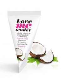 Съедобное согревающее массажное масло Love Me Tender Cocos с ароматом кокоса - 10 мл. - Love to Love - купить с доставкой в Волгограде