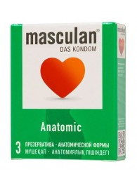 Презервативы анатомической формы Masculan Anatomic - 3 шт. - Masculan - купить с доставкой в Волгограде