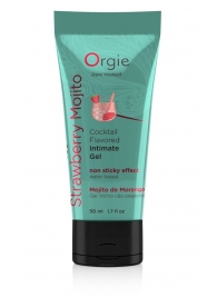 Съедобный интимный гель Orgie Lube Tube Cocktail Strawberry Mojito - 50 мл. - ORGIE - купить с доставкой в Волгограде