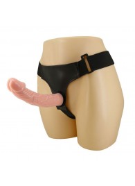 Гладкий фаллоимитатор с крупной головкой на ремешках - 19,7 см. - Baile - купить с доставкой в Волгограде